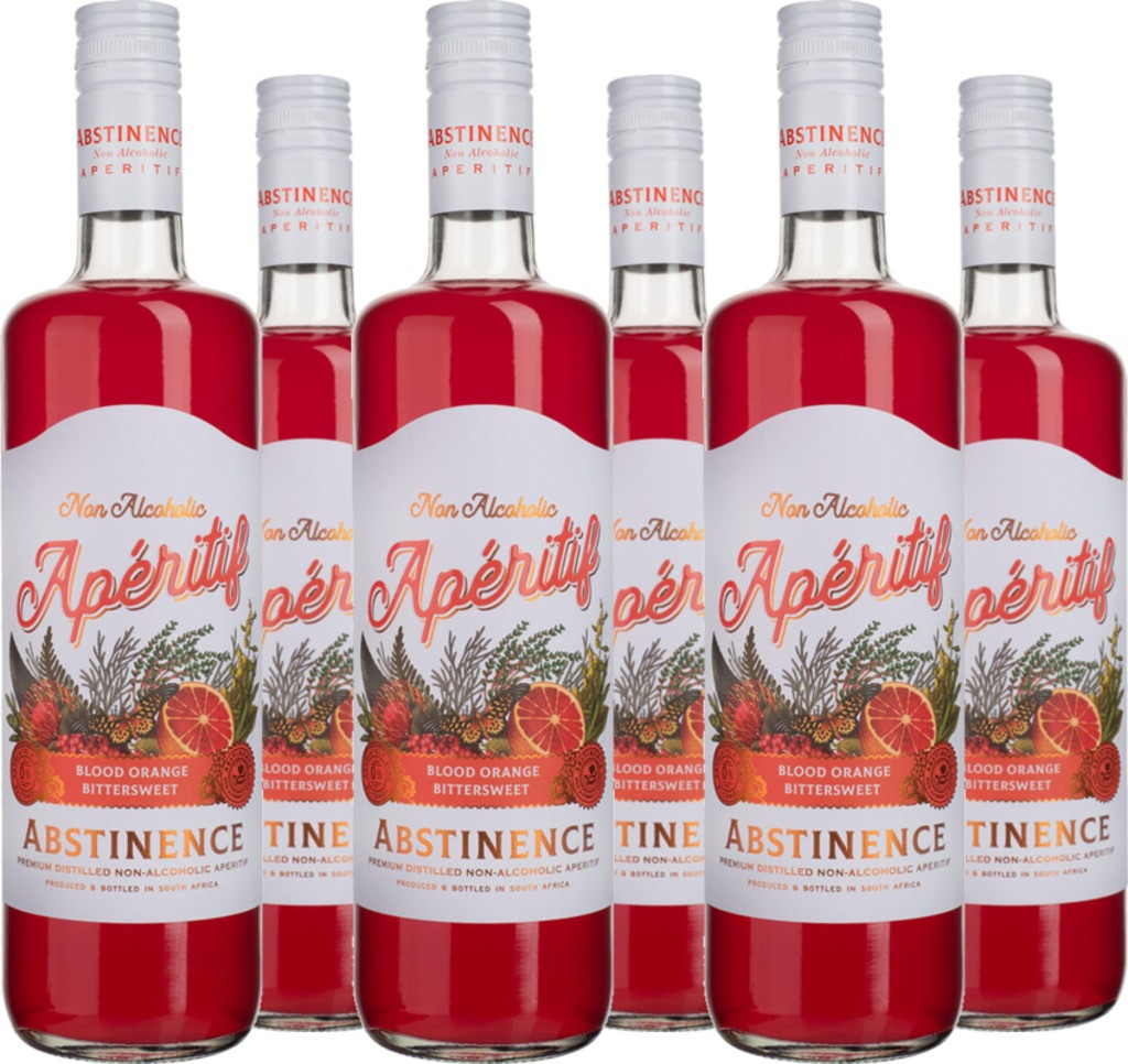 6 Voordeelpakket Abstinence Blood Orange Aperitif - alkoholfrei